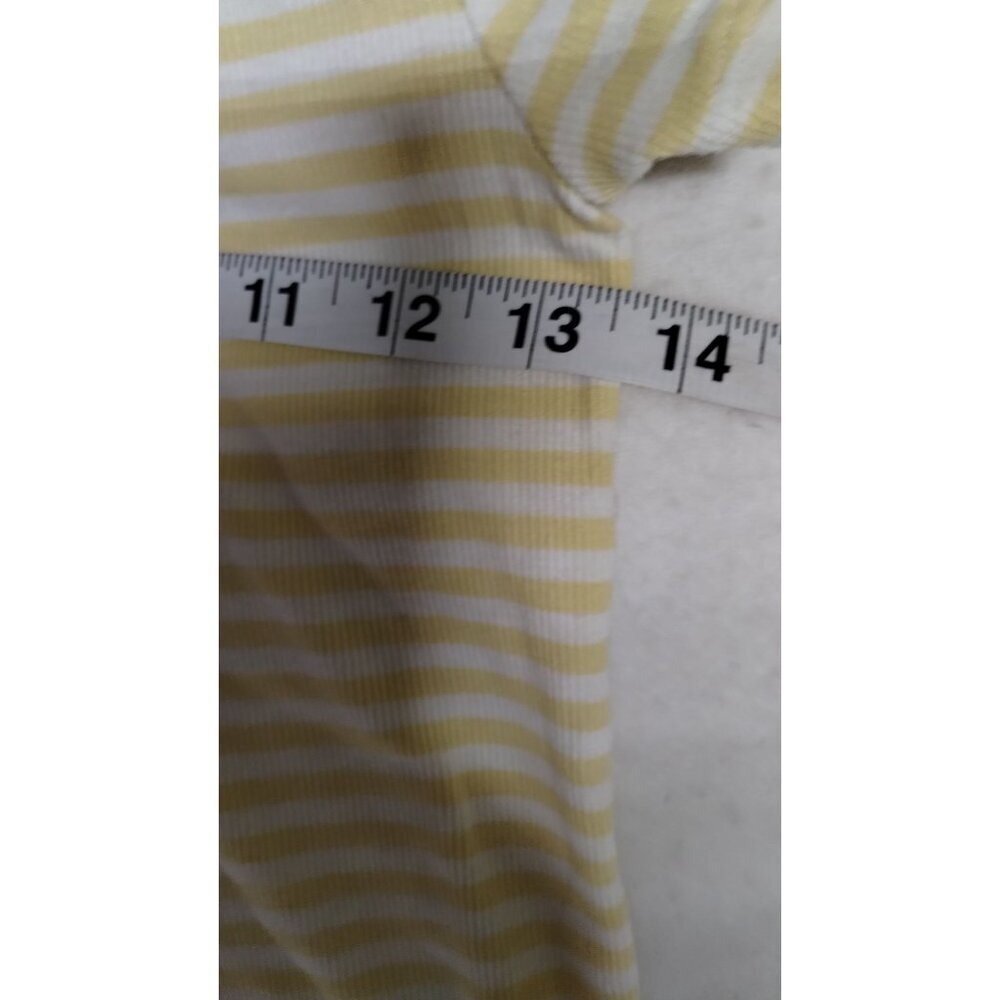 Gap Teen XXL Yellow & White Striped Short-Sleeve Henley Top - Picture 6 of 6
